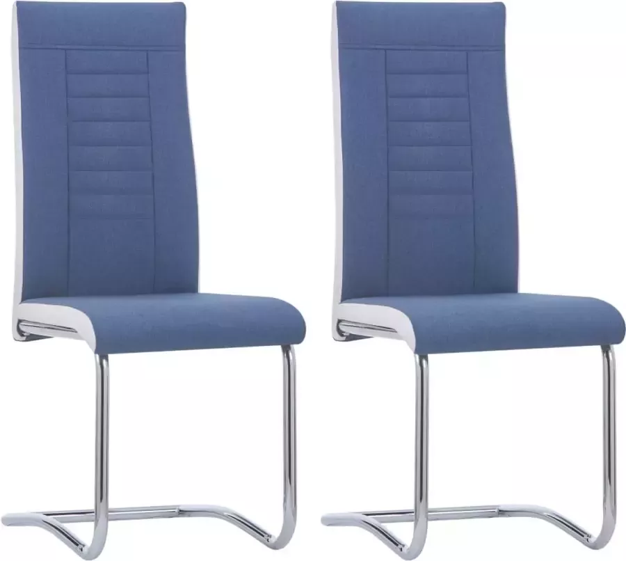 ForYou Prolenta Premium Eetkamerstoelen 2 st stof blauw - Foto 11