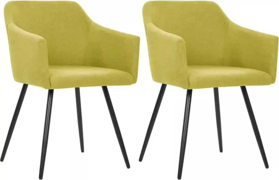 ForYou Prolenta Premium Eetkamerstoelen 2 st stof groen - Foto 14