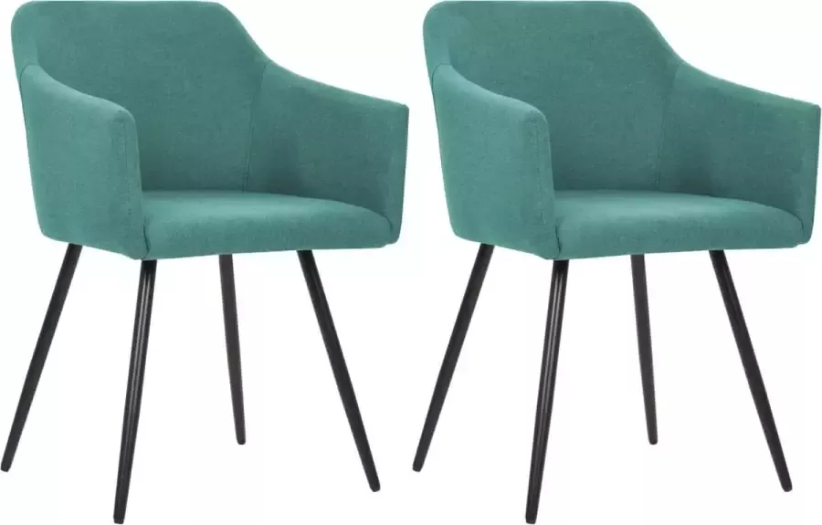 ForYou Prolenta Premium Eetkamerstoelen 2 st stof groen - Foto 15