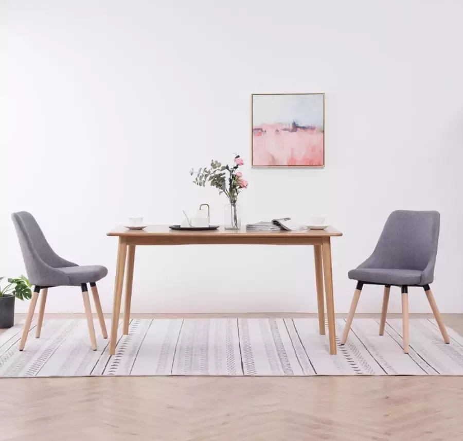 ForYou Prolenta Premium Eetkamerstoelen 2 st stof lichtgrijs - Foto 12