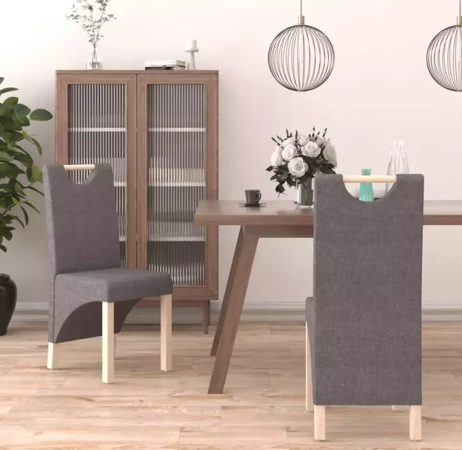 ForYou Prolenta Premium Eetkamerstoelen 2 st stof lichtgrijs - Foto 11