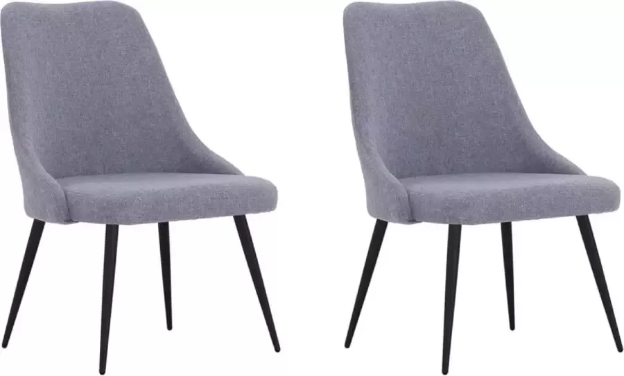 ForYou Prolenta Premium Eetkamerstoelen 2 st stof lichtgrijs - Foto 18