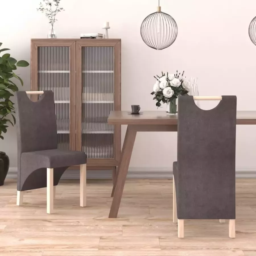 Prolenta Premium Eetkamerstoelen 2 st stof taupe
