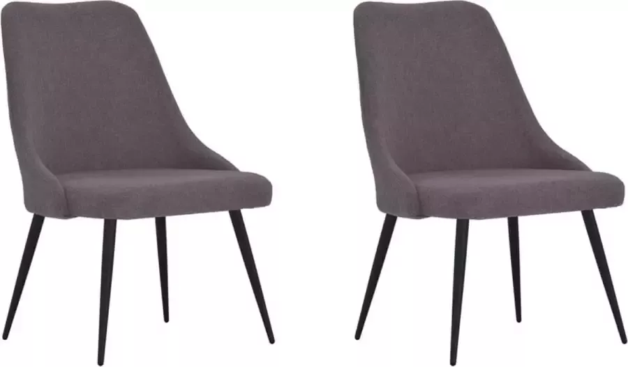 Prolenta Premium Eetkamerstoelen 2 st stof taupe