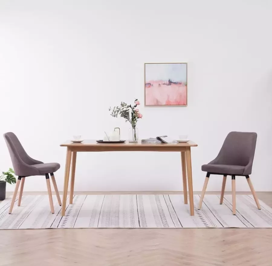 Prolenta Premium Eetkamerstoelen 2 st stof taupe - Foto 15