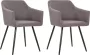 Prolenta Premium Eetkamerstoelen 2 st stof taupe - Thumbnail 6