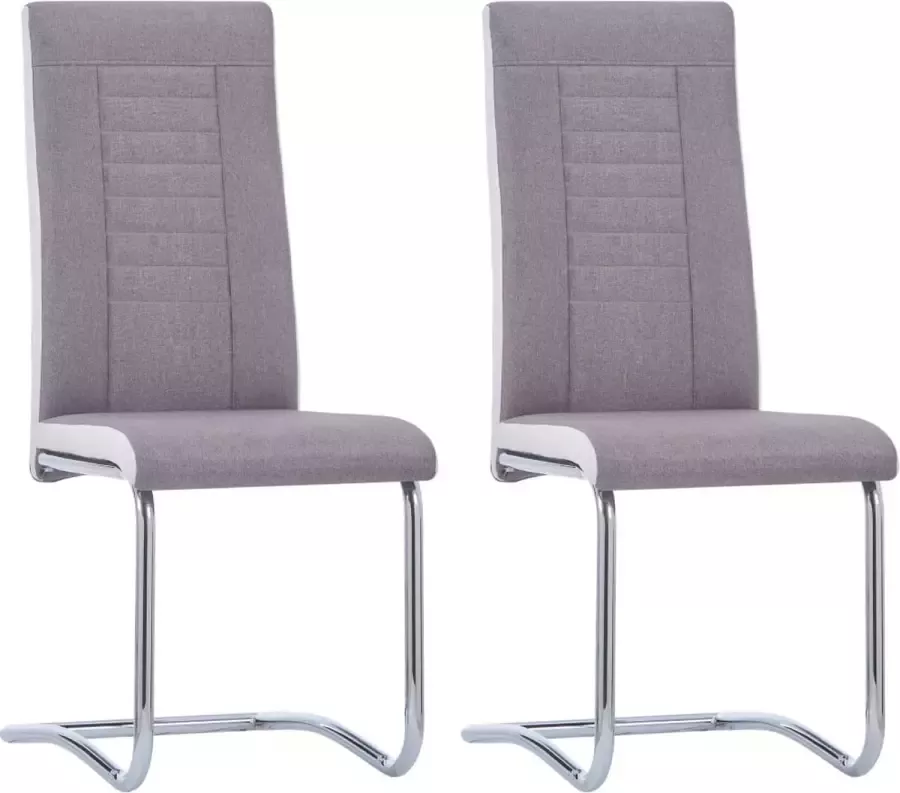 Prolenta Premium Eetkamerstoelen 2 st stof taupe