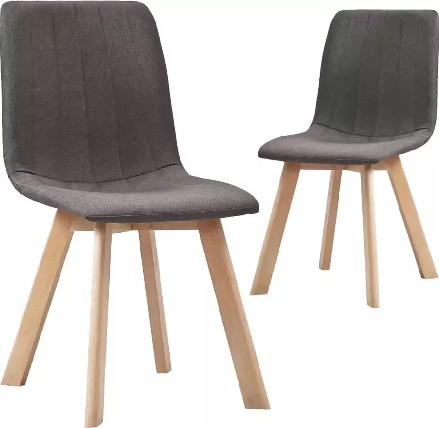 Prolenta Premium Eetkamerstoelen 2 st stof taupe - Foto 7