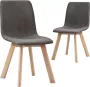 Prolenta Premium Eetkamerstoelen 2 st stof taupe - Thumbnail 7