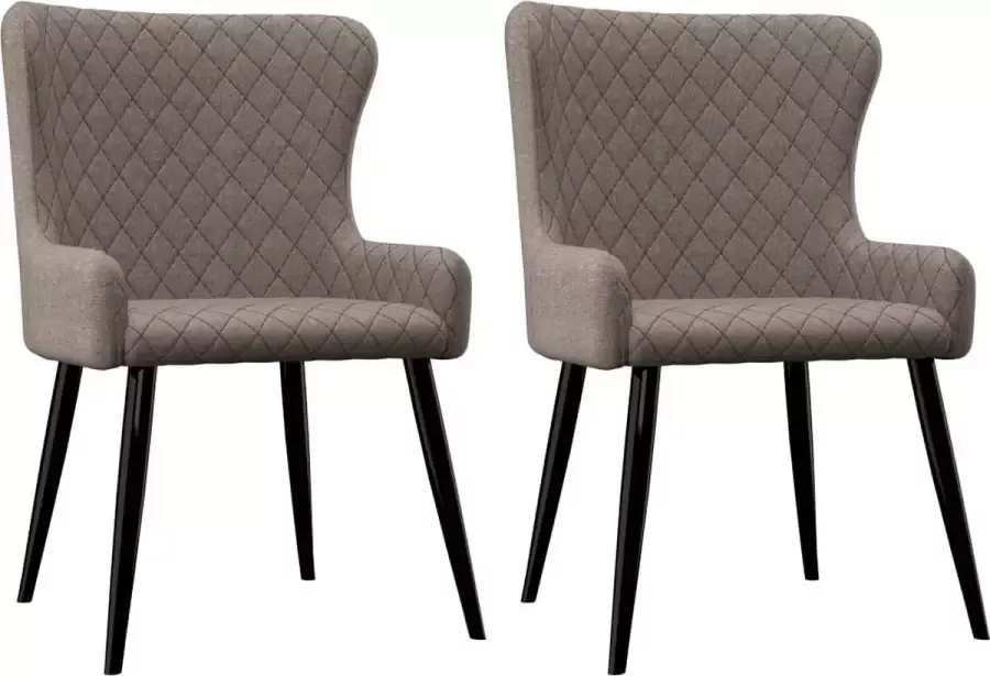 Prolenta Premium Eetkamerstoelen 2 st stof taupe - Foto 14
