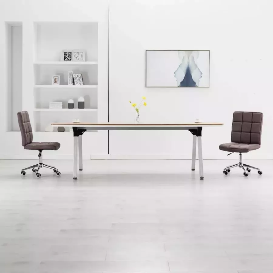 Prolenta Premium Eetkamerstoelen 2 st stof taupe - Foto 2