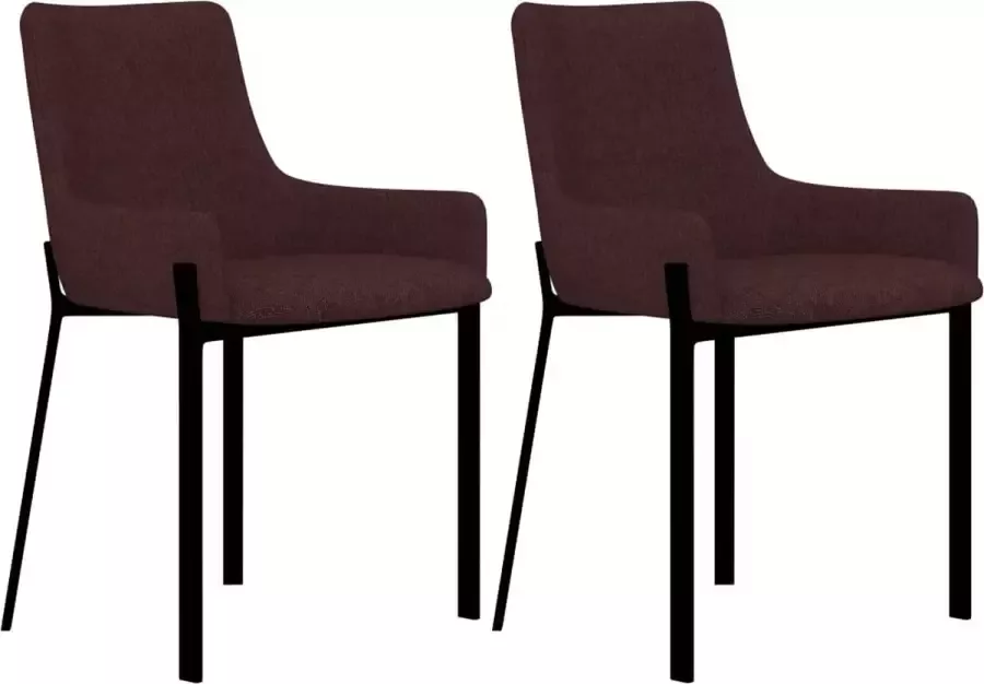 Prolenta Premium Eetkamerstoelen 2 st stof wijnrood