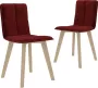 ForYou Prolenta Premium Eetkamerstoelen 2 st stof wijnrood - Thumbnail 13