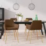 ForYou Prolenta Premium Eetkamerstoelen 4 st fluweel bruin - Thumbnail 5