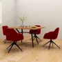 ForYou Prolenta Premium Eetkamerstoelen 4 st fluweel wijnrood - Thumbnail 3