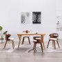 ForYou Prolenta Premium Eetkamerstoelen 4 st gebogen hout en kunstleer crème - Thumbnail 6