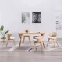 ForYou Prolenta Premium Eetkamerstoelen 4 st gebogen hout en kunstleer crème - Thumbnail 4