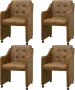 ForYou Prolenta Premium Eetkamerstoelen 4 st kunstleer bruin - Thumbnail 2