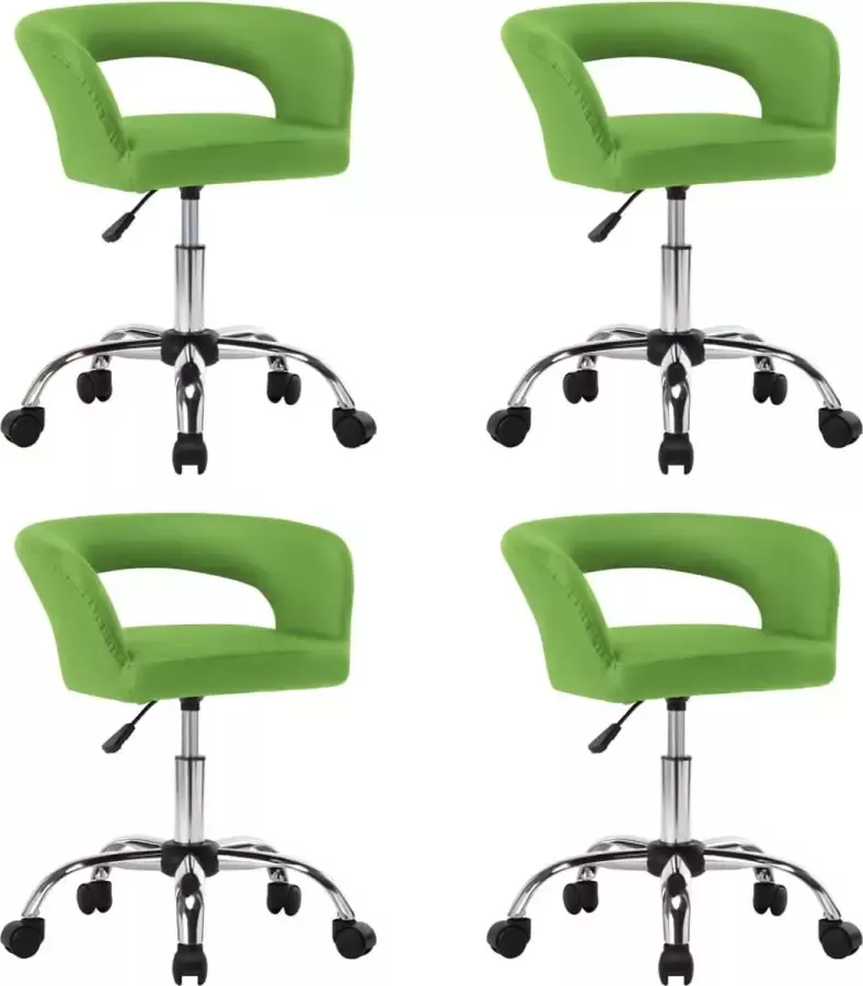 ForYou Prolenta Premium Eetkamerstoelen 4 st kunstleer groen