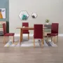 ForYou Prolenta Premium Eetkamerstoelen 4 st kunstleer rood - Thumbnail 4