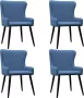 ForYou Prolenta Premium Eetkamerstoelen 4 st stof blauw - Thumbnail 5