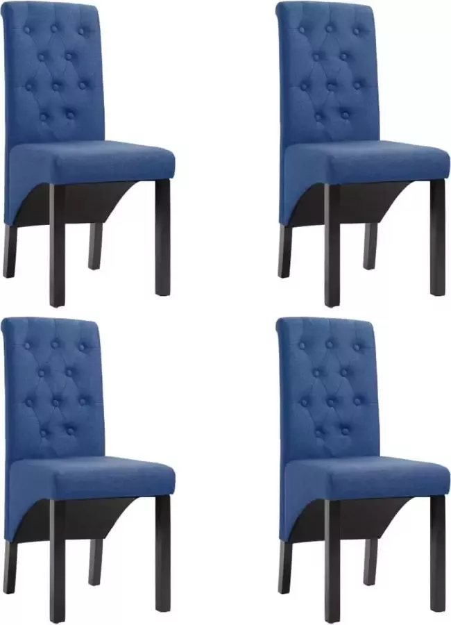 ForYou Prolenta Premium Eetkamerstoelen 4 st stof blauw - Foto 13