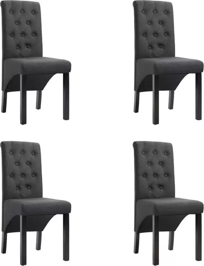 ForYou Prolenta Premium Eetkamerstoelen 4 st stof donkergrijs - Foto 17