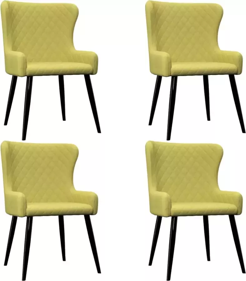 ForYou Prolenta Premium Eetkamerstoelen 4 st stof groen - Foto 7