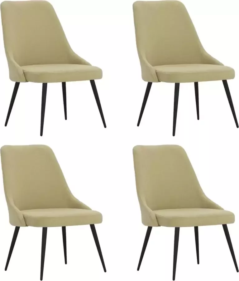 ForYou Prolenta Premium Eetkamerstoelen 4 st stof groen - Foto 9