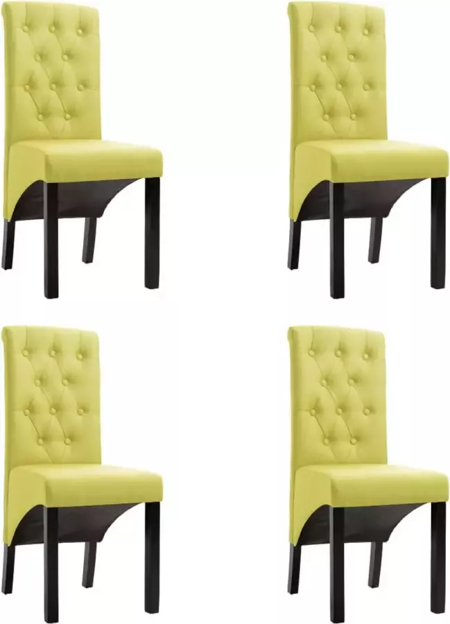 ForYou Prolenta Premium Eetkamerstoelen 4 st stof groen - Foto 10