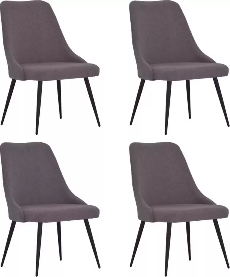 Prolenta Premium Eetkamerstoelen 4 st stof taupe