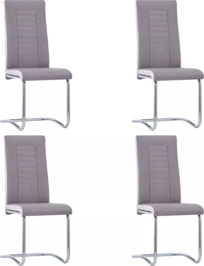 Prolenta Premium Eetkamerstoelen 4 st stof taupe