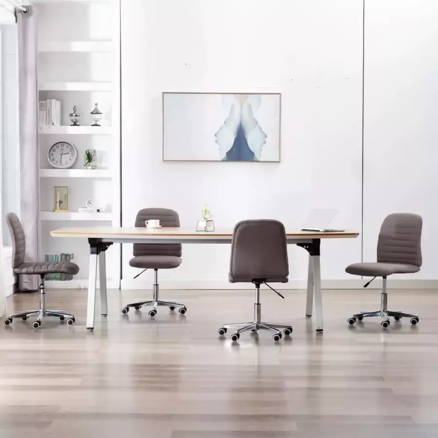 Prolenta Premium Eetkamerstoelen 4 st stof taupe