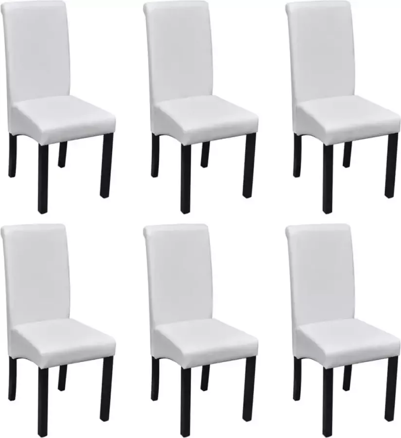 ForYou Prolenta Premium Eetkamerstoelen 6 st kunstleer wit - Foto 5