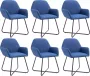 ForYou Prolenta Premium Eetkamerstoelen 6 st stof blauw - Thumbnail 2