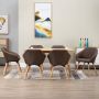 ForYou Prolenta Premium Eetkamerstoelen 6 st stof bruin - Thumbnail 10