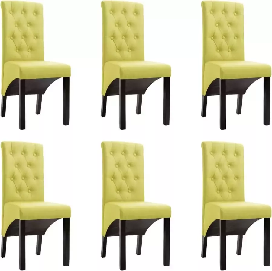 ForYou Prolenta Premium Eetkamerstoelen 6 st stof groen - Foto 5