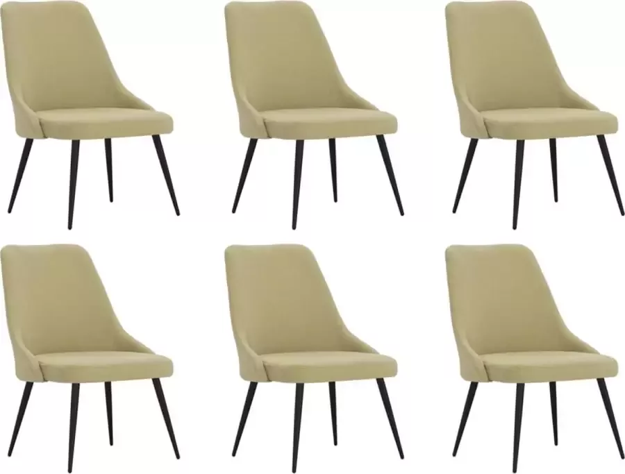 ForYou Prolenta Premium Eetkamerstoelen 6 st stof groen - Foto 9