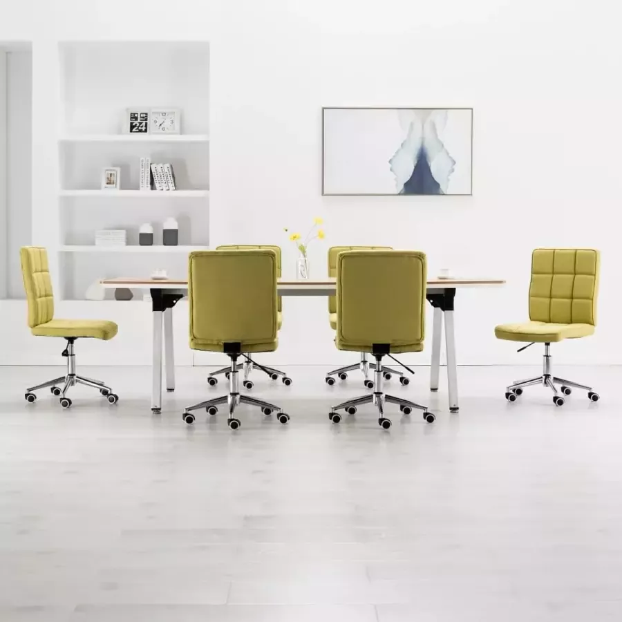 ForYou Prolenta Premium Eetkamerstoelen 6 st stof groen - Foto 4