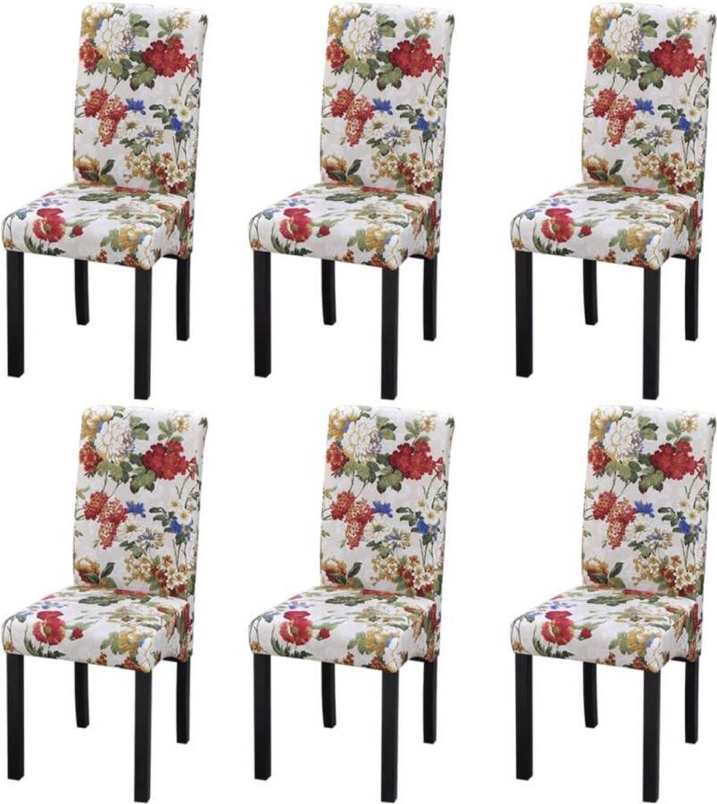 Prolenta Premium Eetkamerstoelen 6 st stof meerkleurig