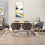 ForYou Prolenta Premium Eetkamerstoelen 6 st stof taupe - Thumbnail 6