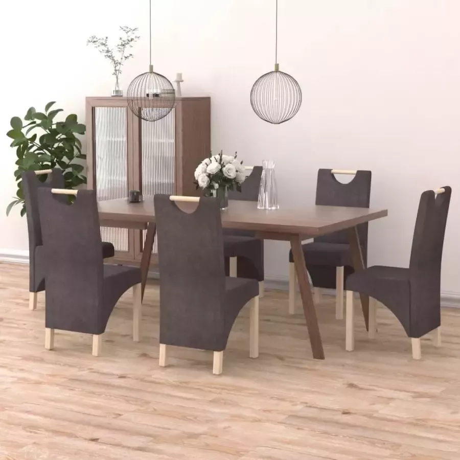ForYou Prolenta Premium Eetkamerstoelen 6 st stof taupe - Foto 6