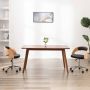 Prolenta Premium Eetkamerstoelen draaibaar 2 st gebogen hout en kunstleer zwart - Thumbnail 2