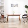 Prolenta Premium Eetkamerstoelen draaibaar 2 st gebogen hout en kunstleer zwart - Thumbnail 2