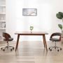 Prolenta Premium Eetkamerstoelen draaibaar 2 st gebogen hout en stof grijs - Thumbnail 2