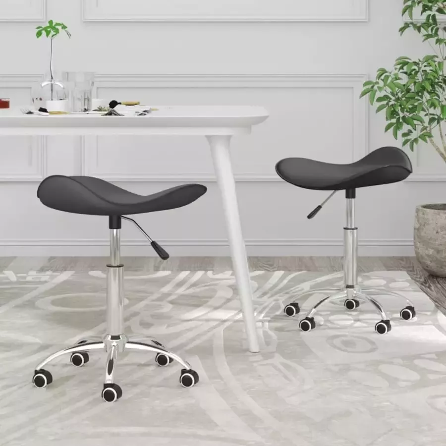 ForYou Prolenta Premium Eetkamerstoelen draaibaar 2 st kunstleer grijs - Foto 5