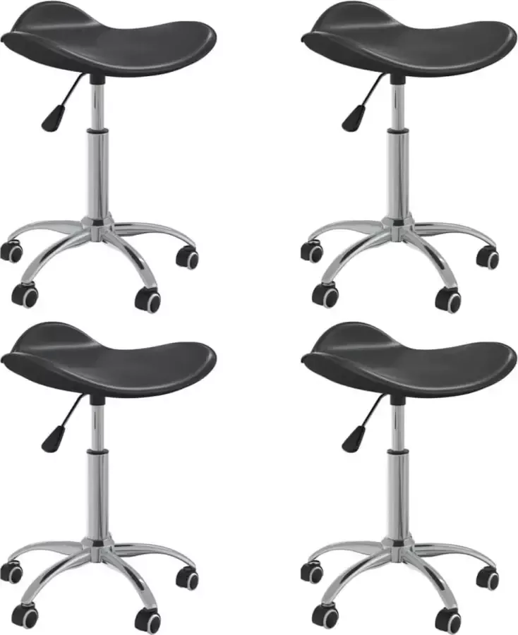 Prolenta Premium Eetkamerstoelen draaibaar 4 st kunstleer bruin