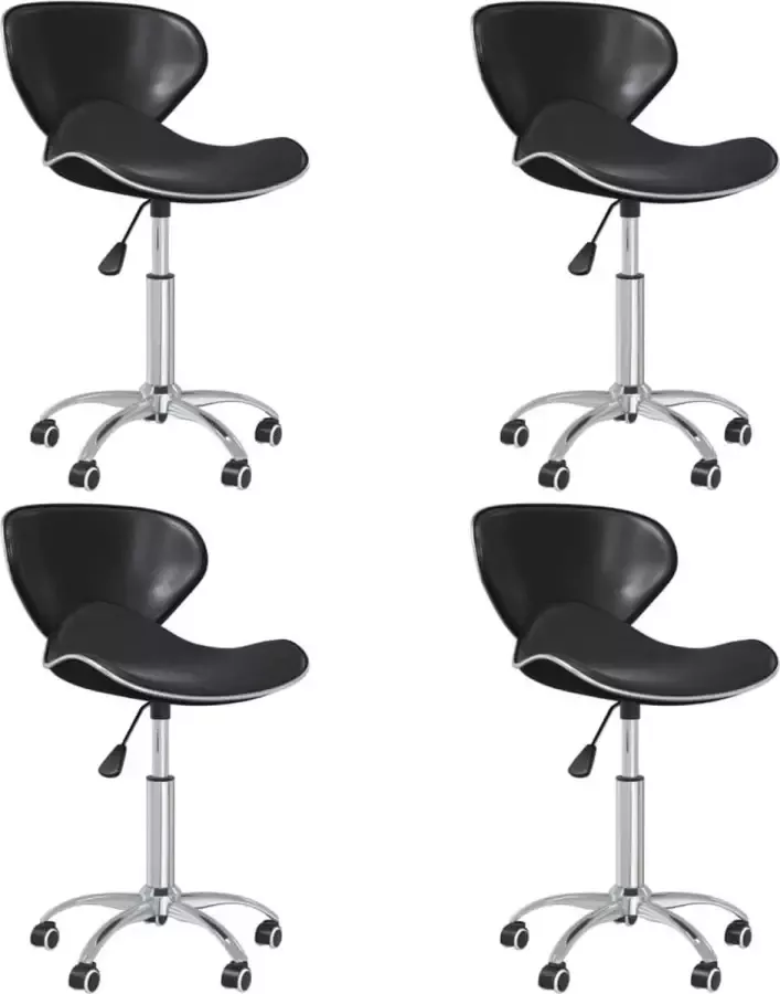 ForYou Prolenta Premium Eetkamerstoelen draaibaar 4 st kunstleer zwart - Foto 8