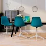 Prolenta Premium Eetkamerstoelen draaibaar 4 st polypropeen turquoise - Thumbnail 1