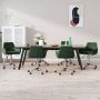 ForYou Prolenta Premium Eetkamerstoelen draaibaar 6 st fluweel donkergroen - Thumbnail 1